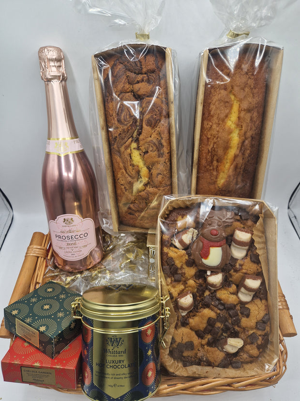 Luxe DLC Cake Basket with Prosecco